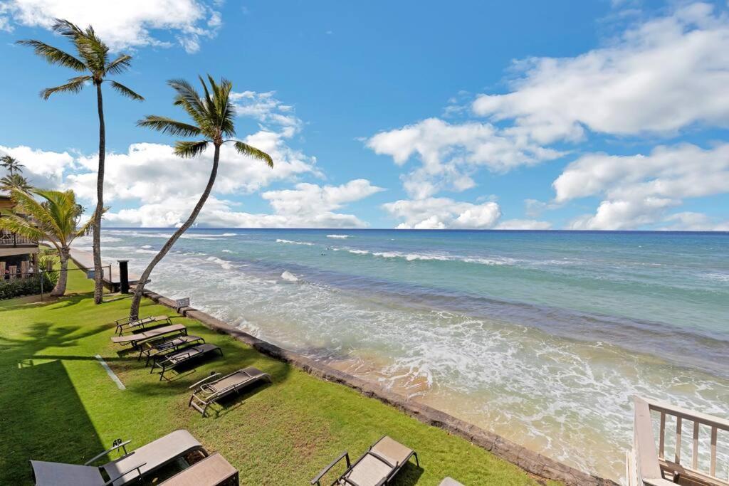 Oceanfront With Aircon-Hear The Waves-Amazing Views-Wifi Lejlighed Lahaina Eksteriør billede